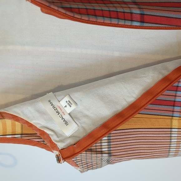 Plaid Fall Pumpkin Patch Oktoberfest Tank Dress Cotton Midi Autumn Leaves Size 4 - Picture 7 of 7